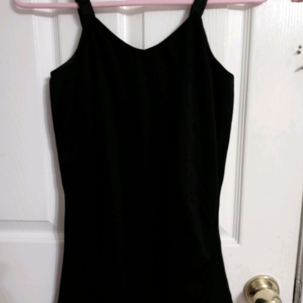 Juniors Black tight fitting cami